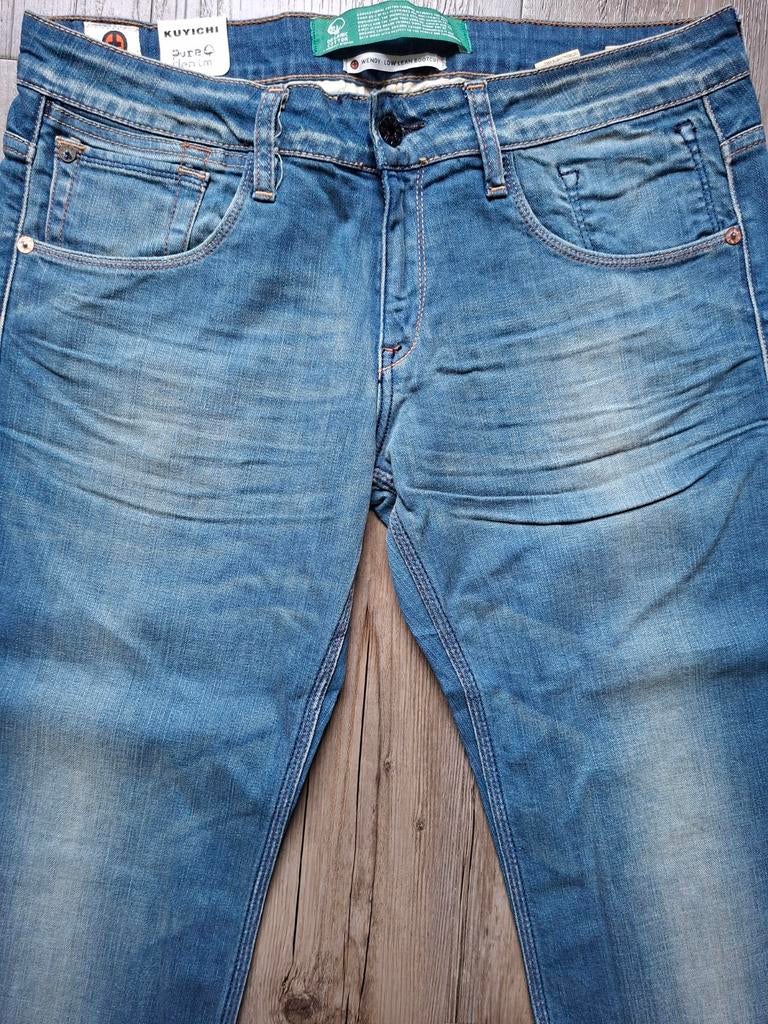 4 voor €99,95 KUYICHI Wendy low bootcut jeans W32 L32, Blauw, KUYICHI, Nieuw, Ophalen of Verzenden
