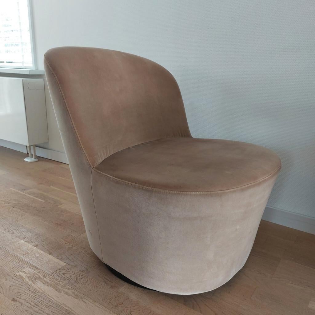Ikea Stockholm beige draaifauteuil, Huis en Inrichting, Fauteuils, Gebruikt, Stof, 50 tot 75 cm, 75 tot 100 cm, Ophalen