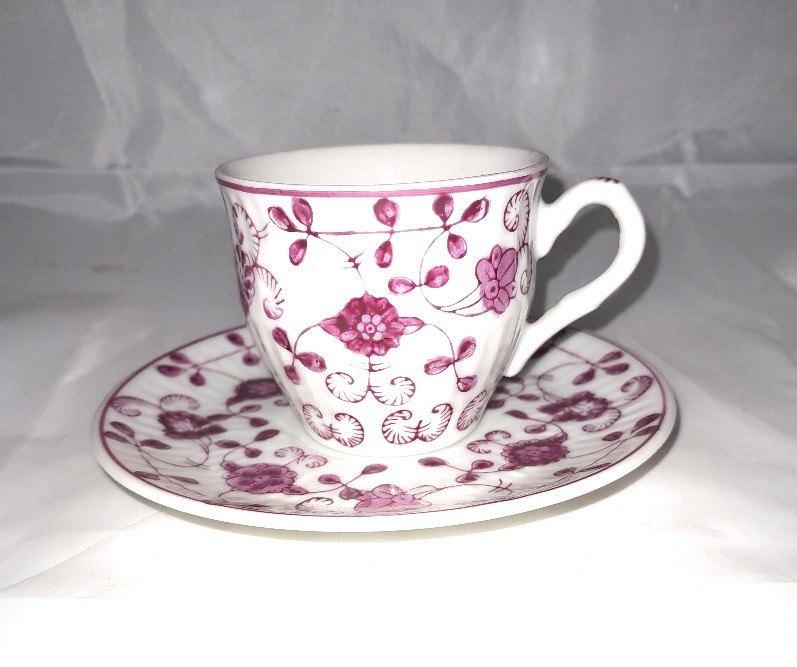 August Warnecke China Purpur espresso kop en schotels, Antiek en Kunst, Ophalen of Verzenden