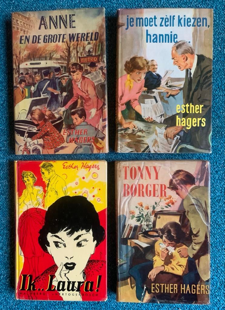 4 oude Boeken Esther Hagers jeugdromans, Boeken, Ophalen of Verzenden, Gelezen, Fictie algemeen