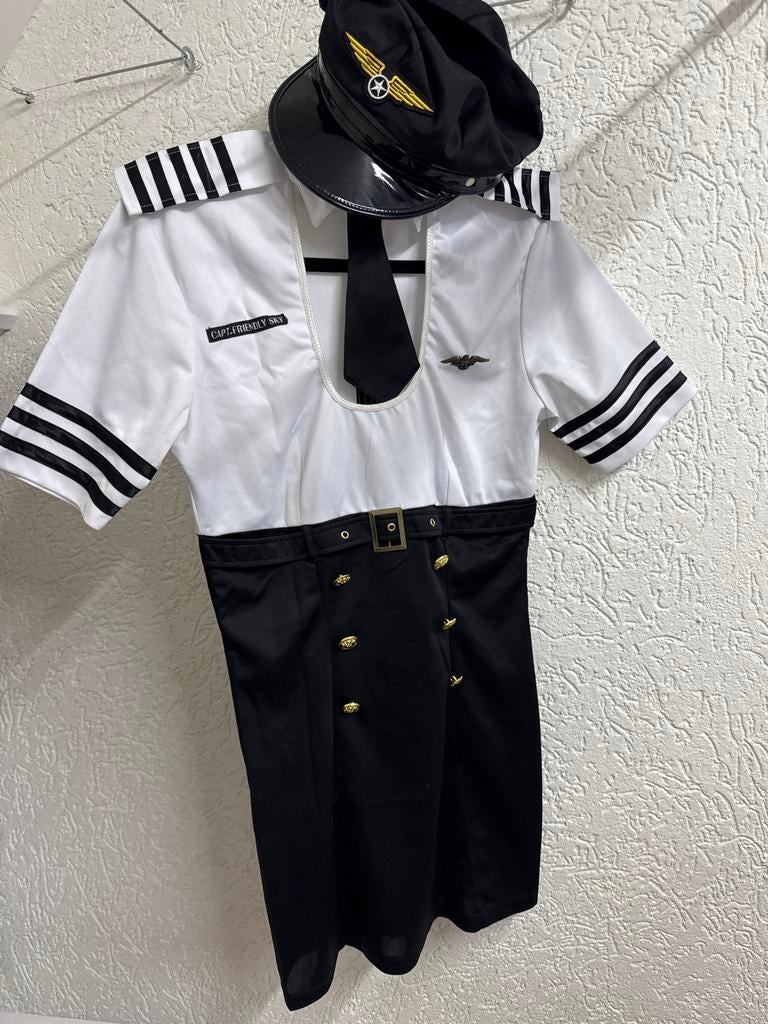 Piloten kostuum - Maat 122/128, Ophalen of Verzenden, Zo goed als nieuw