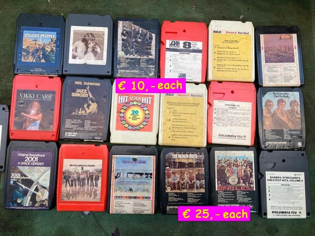 Diverse 8-tracks cassettes te koop (8tracks), Gebruikt, 2 t/m 25 bandjes, Overige genres, Ophalen of Verzenden