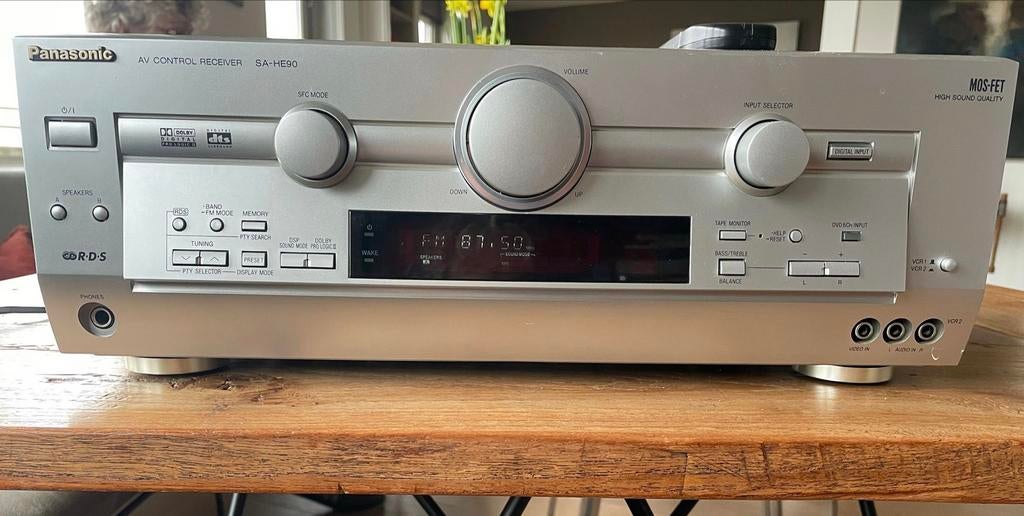 Panasonic Sa- HE90 AV-controlerreceiver, Overige merken, Gebruikt, Ophalen of Verzenden, 60 tot 120 watt
