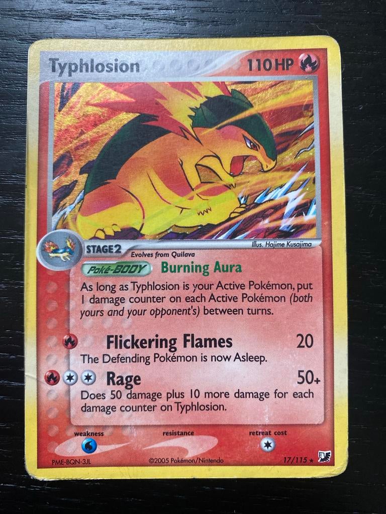 Typhlosion Holo - Te Ruil/Koop, Ophalen of Verzenden, Gebruikt, Losse kaart, Foil