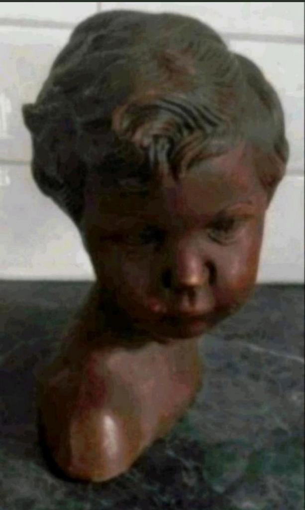 Beeld kinder hoofd vintage         Kast2, Ophalen