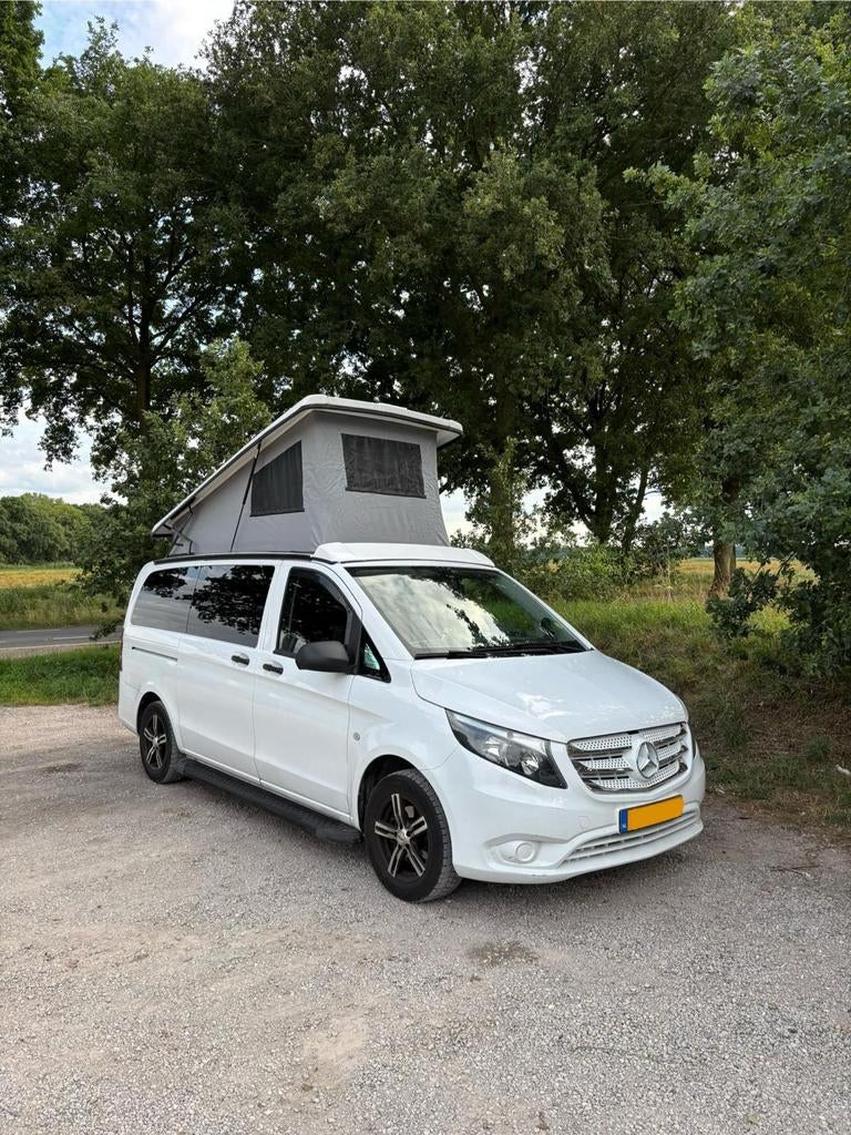 Zelfgebouwde Mercedes Vito buscamper (2016) – Euro 6, hefdak, Tot en met 2, Particulier, Mercedes, Standaard zit