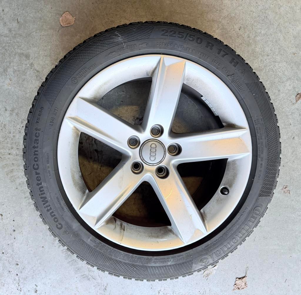Winterbanden Audi A5 op LM velgen 17”, Ophalen, Velg(en), 17 inch, Winterbanden