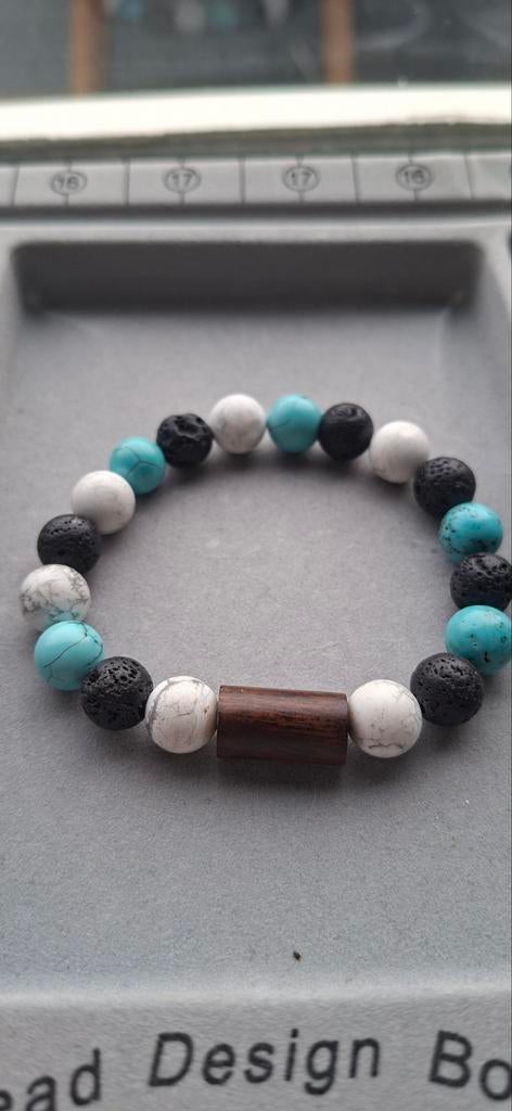 Kralen armband natuursteen. #ironwood, Ophalen of Verzenden