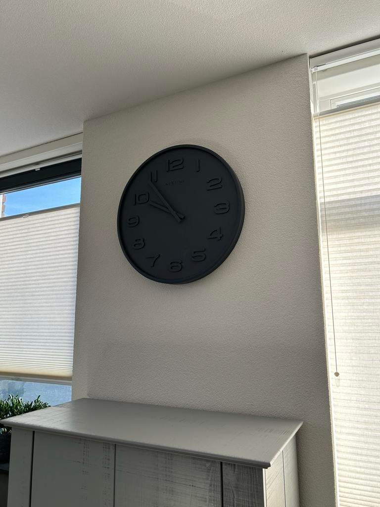 Nextime Wandklok - Stijlvol Design, Huis en Inrichting, Woonaccessoires | Klokken, Ophalen, Zo goed als nieuw, Analoog, Wandklok
