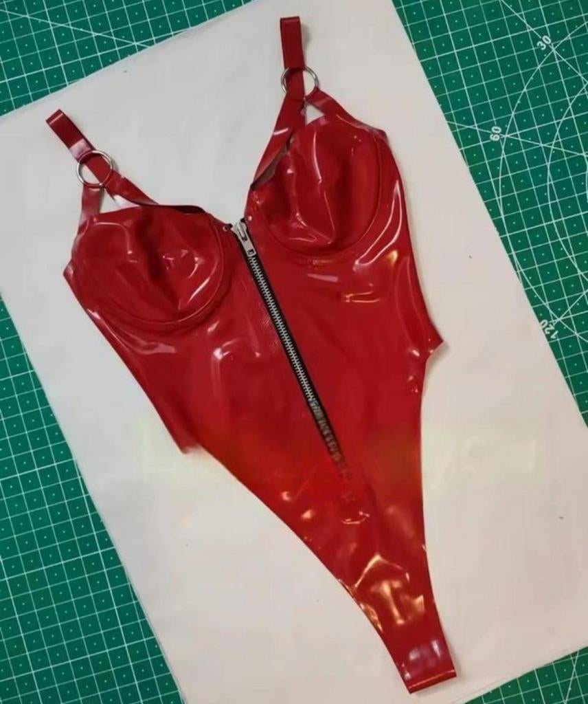 Mooie latex bodysuit, tm 2XL (op maat), Kleding | Dames, Ondergoed en Lingerie, Verzenden, Body of Korset