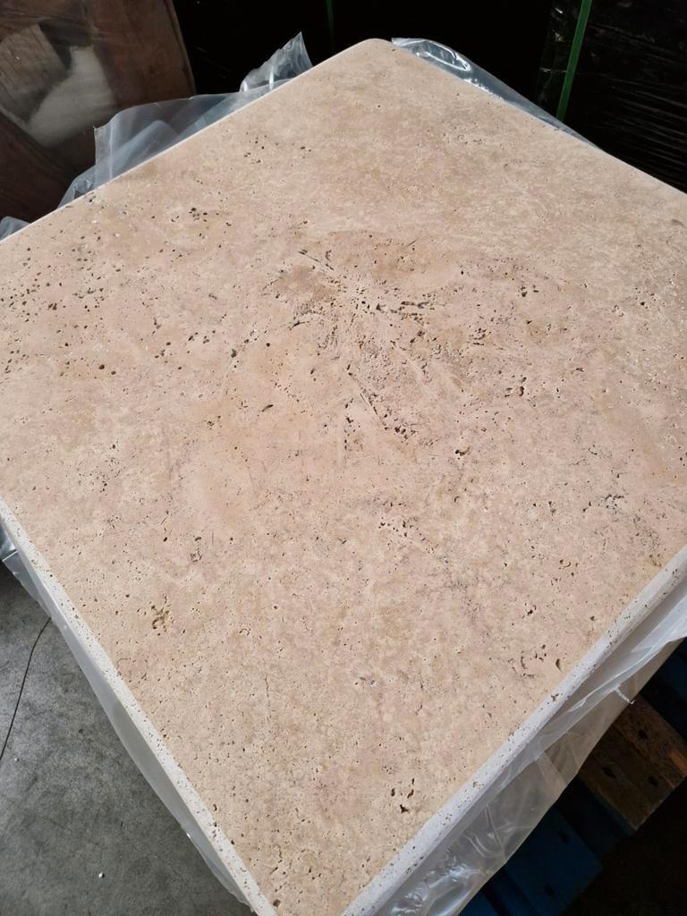 TRAVERTIN TAFELBLADEN NATUURSTEEN PLATEN 80x80cm 3cm dik!, Tuin en Terras, Ophalen of Verzenden, Nieuw, Natuursteen