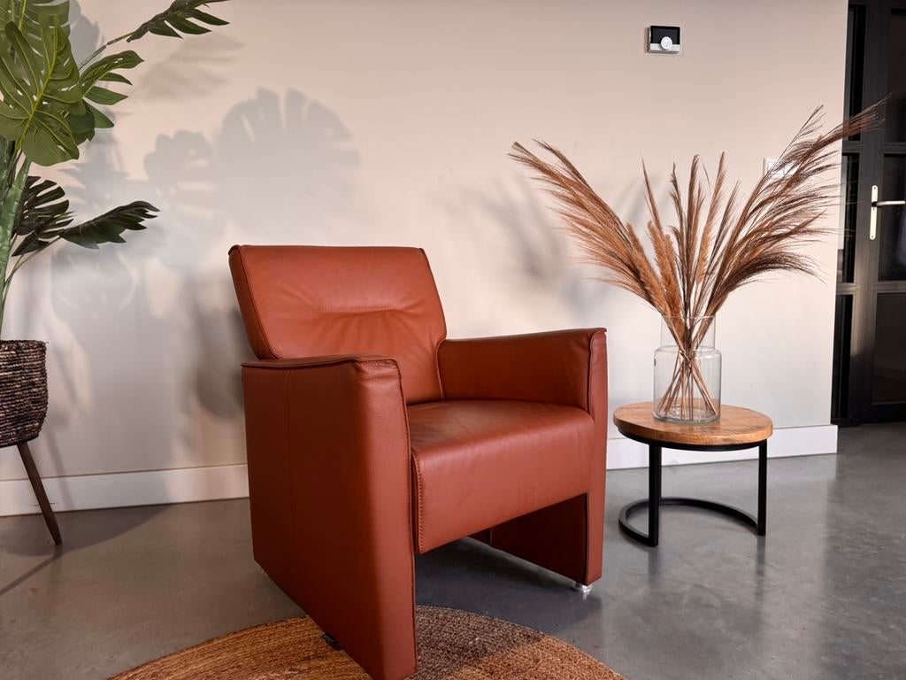 Montel leren fauteuil - als nieuw!, Montel, Eenpersoons, Montel, Leer
