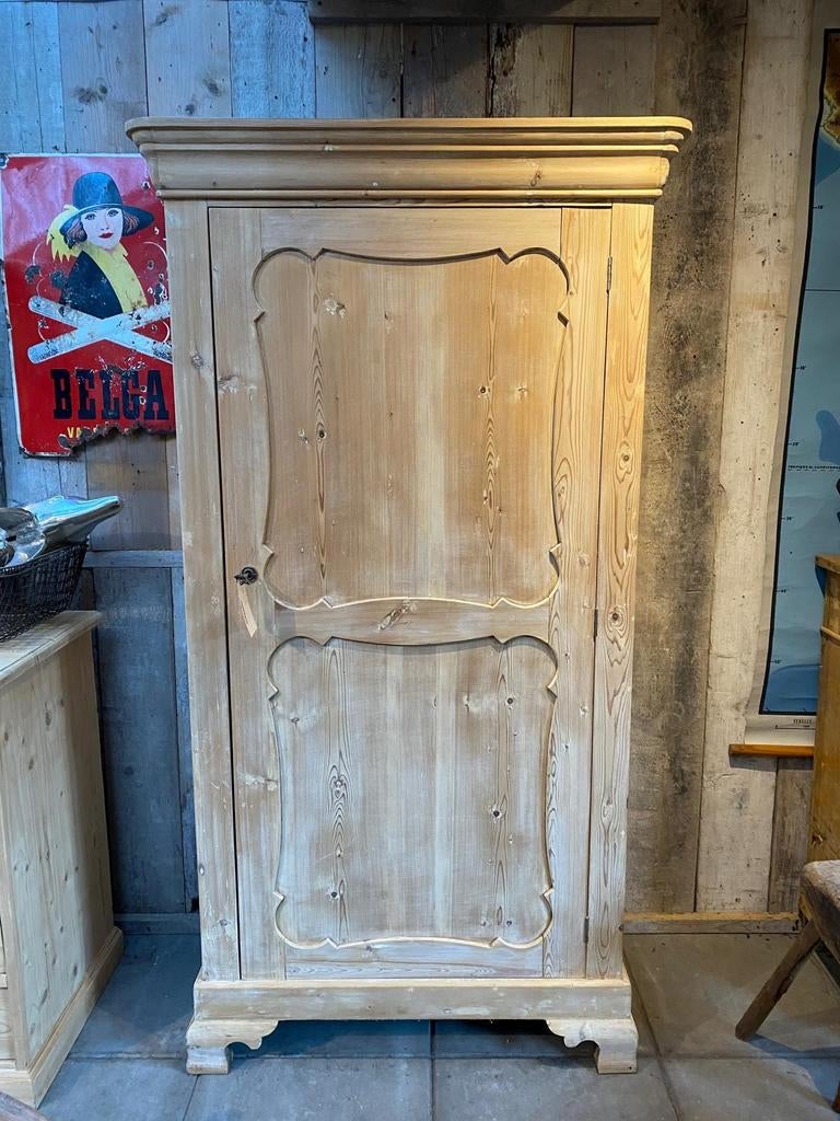 Landelijk Oud grenen eendeurskast kledingkast kast, Ophalen