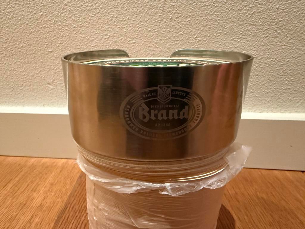 Brand bier viltjes houder rvs, Ophalen of Verzenden, Zo goed als nieuw, Viltje(s)
