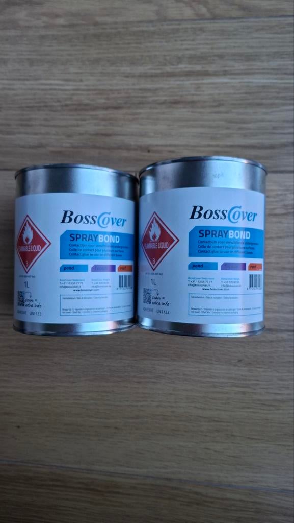 Bosscover Spraybond Contactlijm - 2x 1 Liter, Ophalen, Overige kleuren, Nieuw, Verf