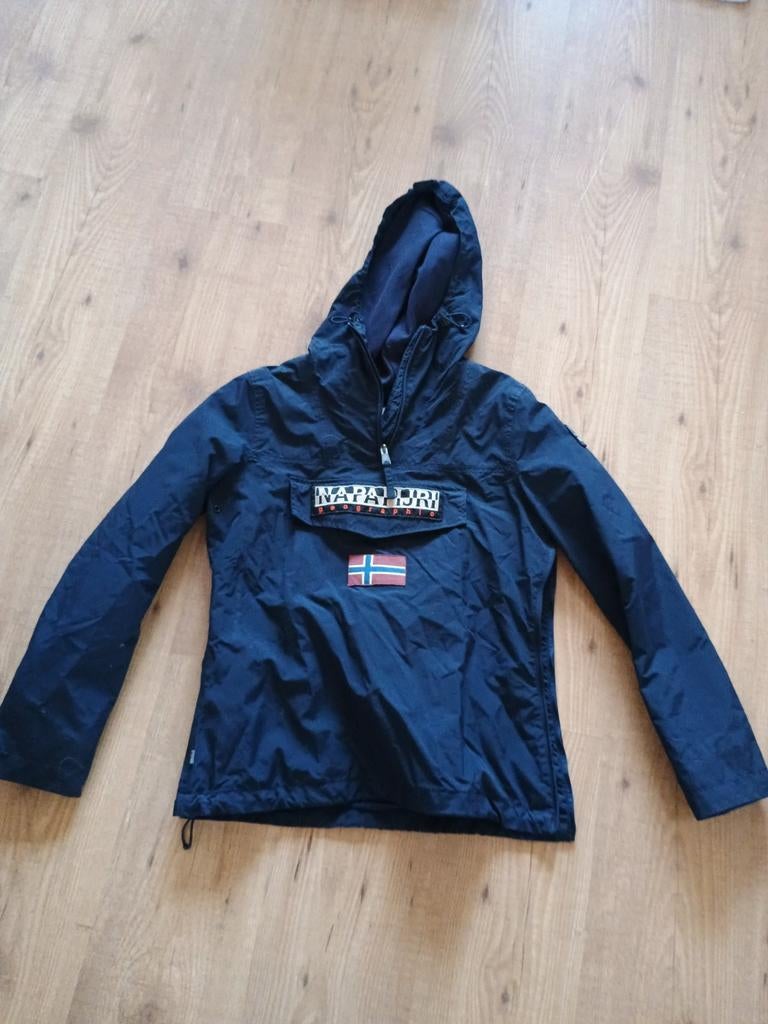 Anorak jas napapuri maat m d blauw, Ophalen of Verzenden, Meisje, Jas