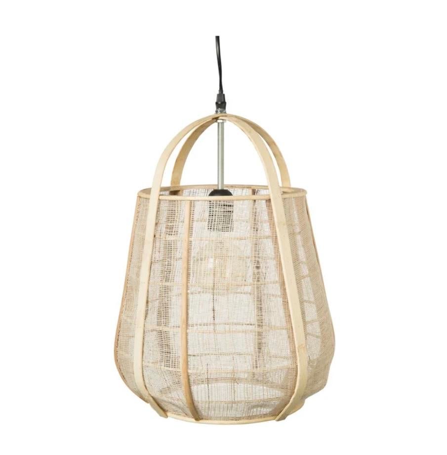 Nieuwe Xenos hanglamp bamboe naturel, Huis en Inrichting, Ophalen, Nieuw, Hout, Minder dan 50 cm