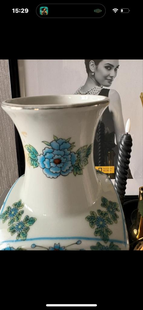 Imari-Ware Japanse Vaas, Gebruikt, Wit, Aardewerk of Porselein, Ophalen of Verzenden