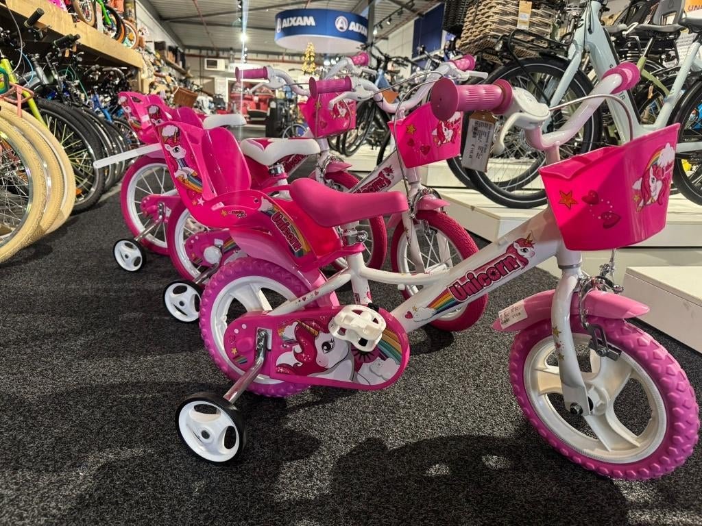Dino Bikes Unicorn Kinderfietsen 10 tot 16 inch, Fietsen en Brommers, Fietsen | Kinderfietsjes, Zijwieltjes, Nieuw, Ophalen of Verzenden