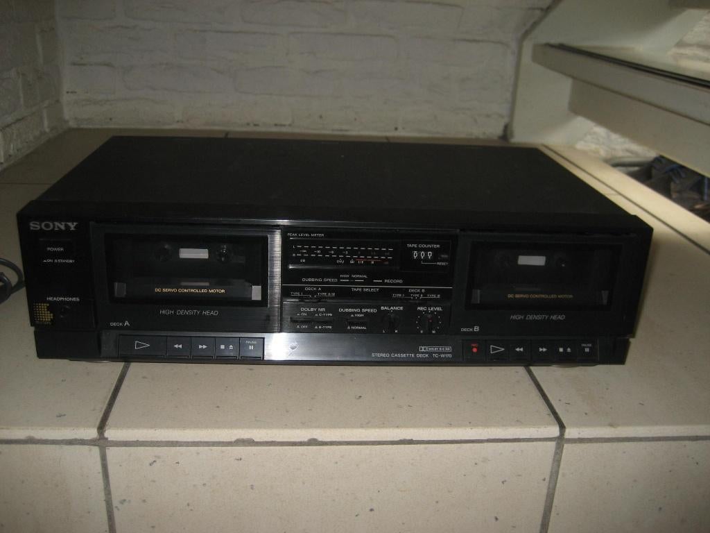 Sony dolby system double cassette deck, Ophalen of Verzenden, Dubbel, Sony