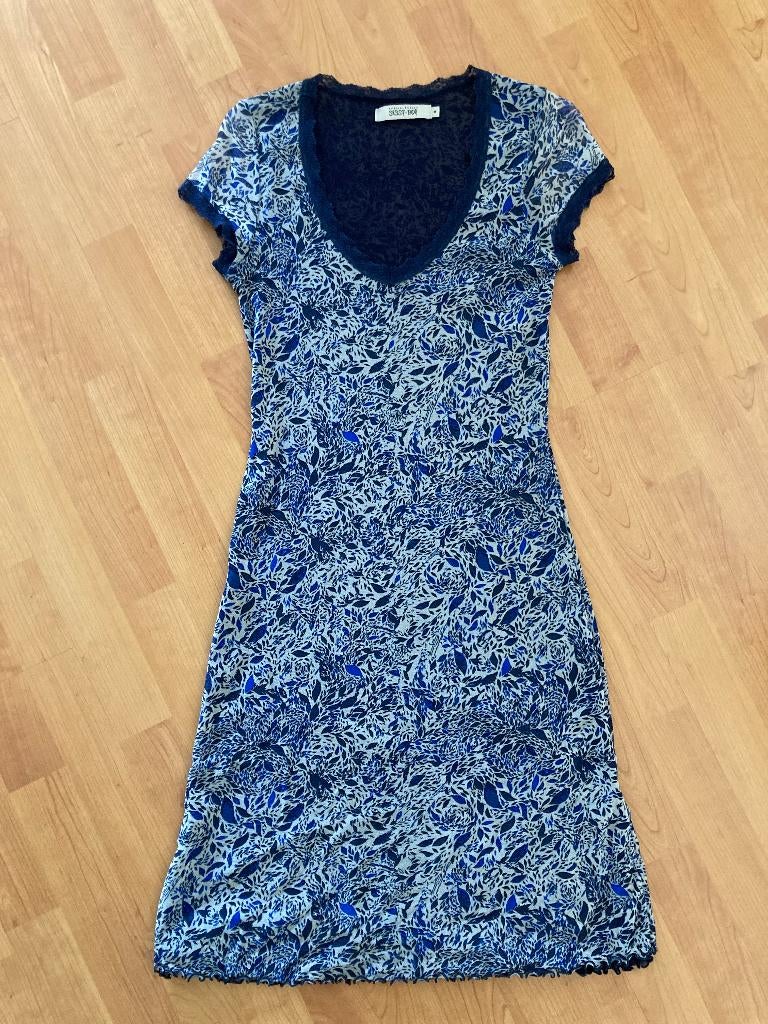 Sissy Boy jurk blauw met print – maat M, Maat 38/40 (M), Blauw, Sissy-Boy, Ophalen of Verzenden