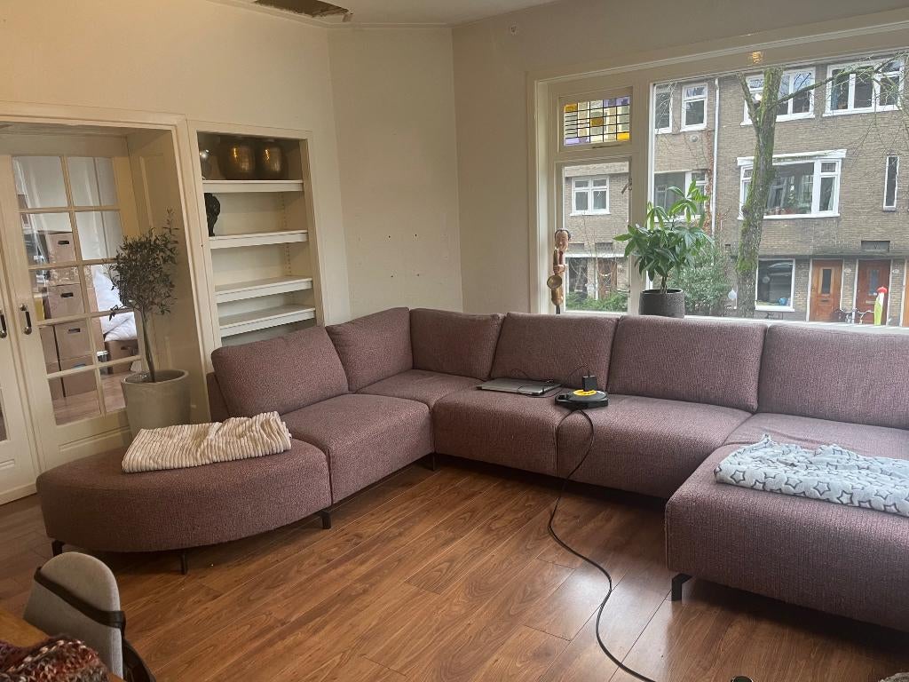 Grote Montel bank in prima staat, zo'n drie jaar oud, Ophalen, Hoekbank, 300 cm of meer, Zo goed als nieuw