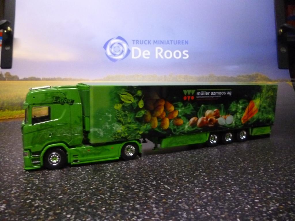 Tekno Scania S 580 Muller met certificaat, Ophalen of Verzenden, Nieuw, Bus of Vrachtwagen, Tekno