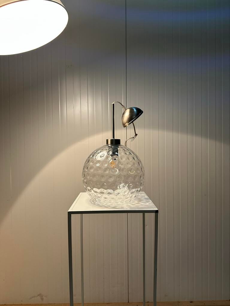Glazen bol lamp - Bijenkorf, Ophalen, Zo goed als nieuw, Glas, Minder dan 50 cm