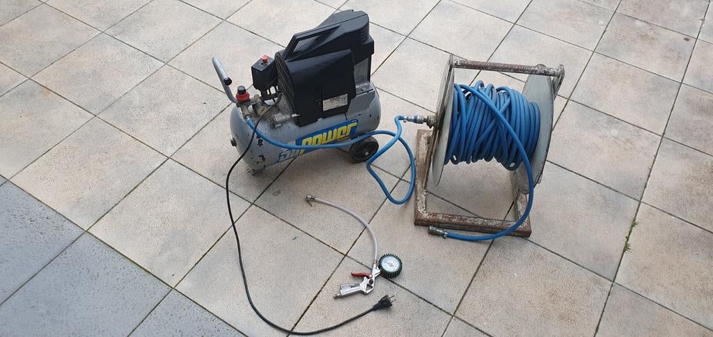 Air Power Kinzo Compressor - Gebruikt, Gebruikt, 6 tot 10 bar, Ophalen of Verzenden, Minder dan 200 liter/min