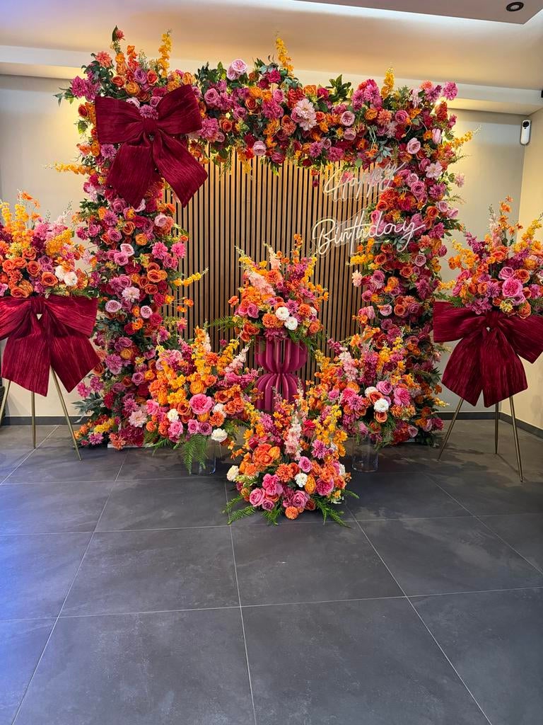 Backdrop bloemen pilaren, Ophalen of Verzenden, Geboorte of Huwelijk