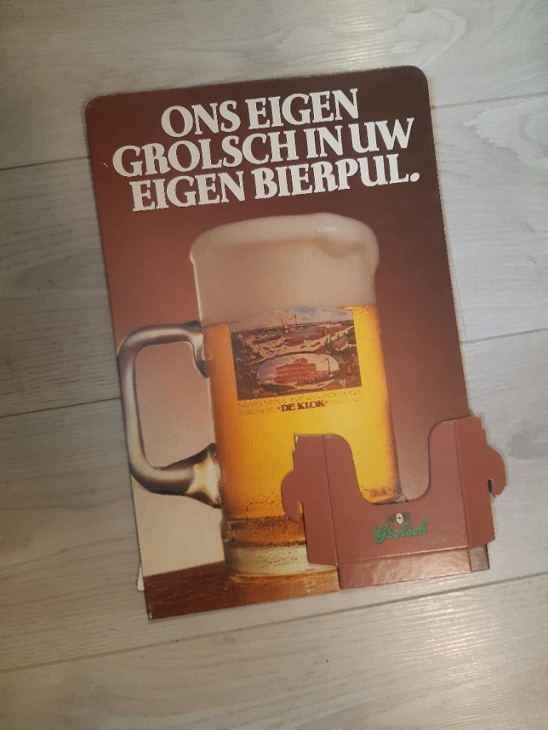 grolsch bier pul reclame display, Ophalen of Verzenden, Nieuw, Glas of Glazen, Grolsch