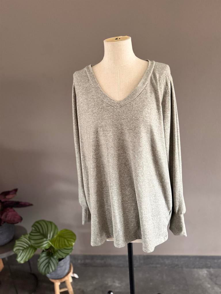 Grijze trui MS Mode maat cl, Ophalen of Verzenden, Zo goed als nieuw, Maat 46/48 (XL) of groter, Grijs