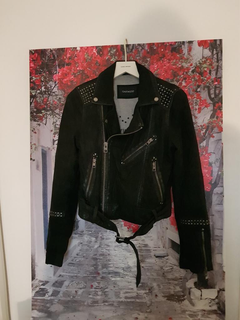 oakwood nep leren jas mt s, Ophalen of Verzenden, Nieuw, Maat 38/40 (M), Zwart