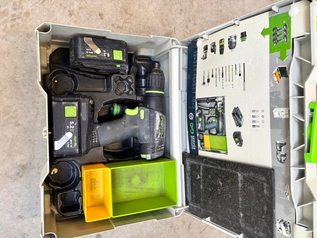 Festool Schroefmachine T 15+3 Li 5,2-Plus, Gebruikt, Variabele snelheid, Ophalen of Verzenden, Boor- en Schroefmachine