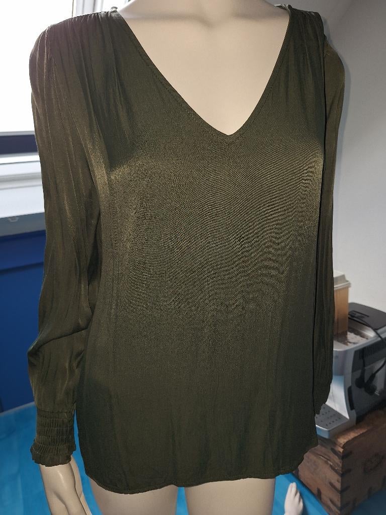 groene blouse merk chastar mtl/xl evt. met lang vest, Kleding | Dames, Chastar, Maat 42/44 (L), Ophalen of Verzenden, Zo goed als nieuw