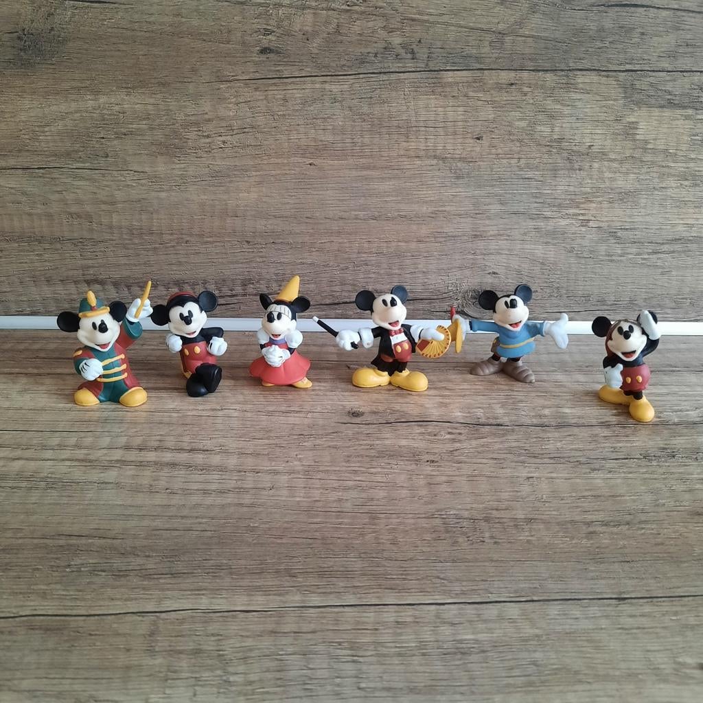 6x figuurtje Mickey + Minnie Mouse Walt Disney nieuw, Verzamelen, Disney, Ophalen of Verzenden, Mickey Mouse, Nieuw, Beeldje of Figuurtje