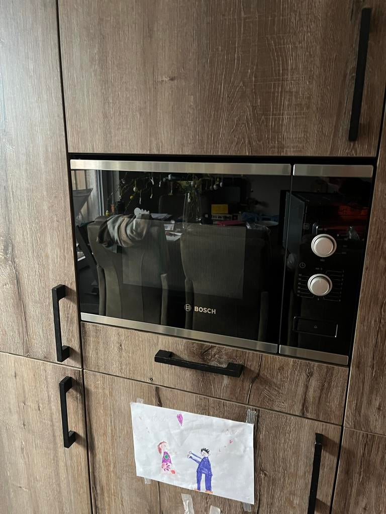 Bosch magnetron inbouw 38 cm hoog, 60 cm breed, Ophalen, 60 cm of meer, Grill, Inbouw