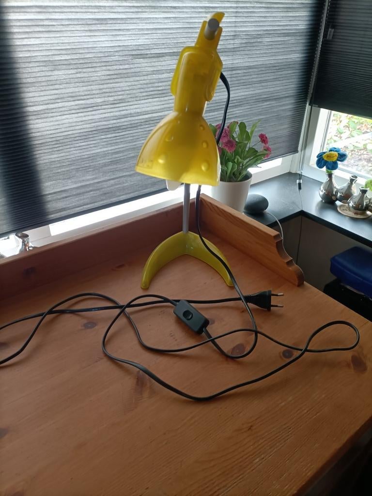 Vintage Ikea Mörker dark BLUE 1990's tafellamp Knut Hagberg, Ophalen of Verzenden, Minder dan 30 watt, E27 (groot), Led-lamp