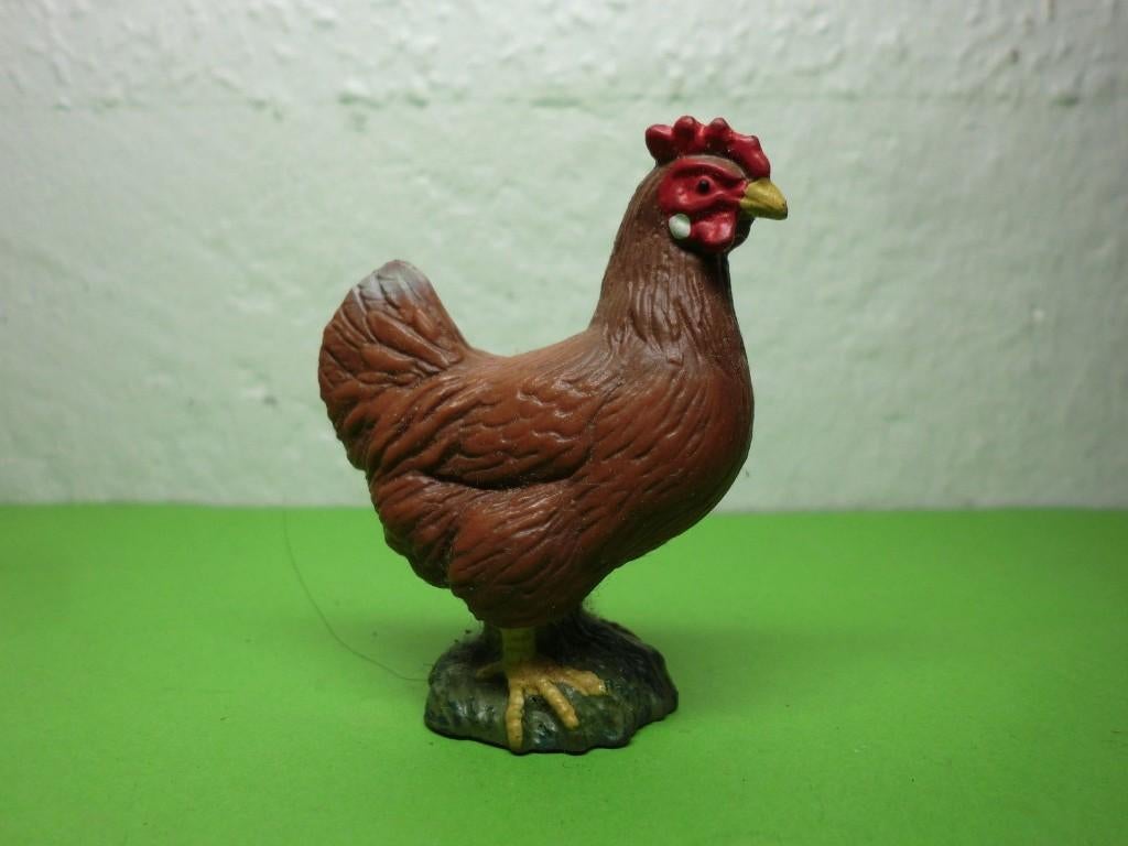 Schleich 1312 kip bruin, dierfiguur, Ophalen of Verzenden, Zo goed als nieuw, Boerderijdier, Beeldje of Figuurtje