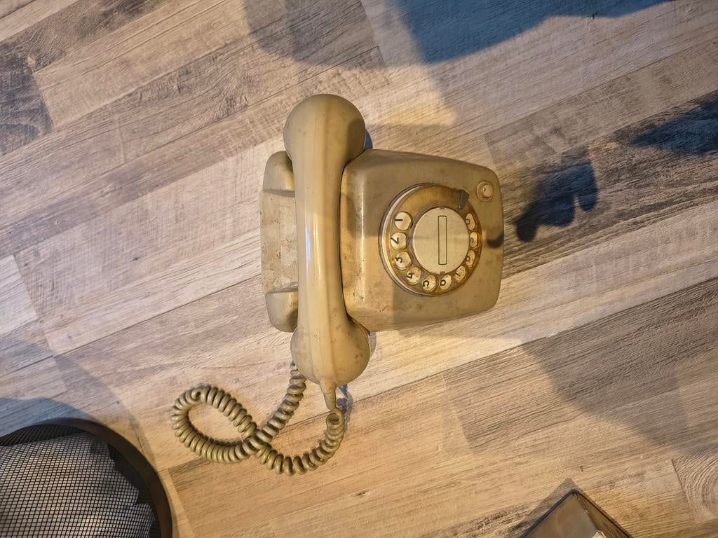 Vintage PTT type T65 draaischijf telefoon, Ophalen of Verzenden, Gebruikt, 1 handset