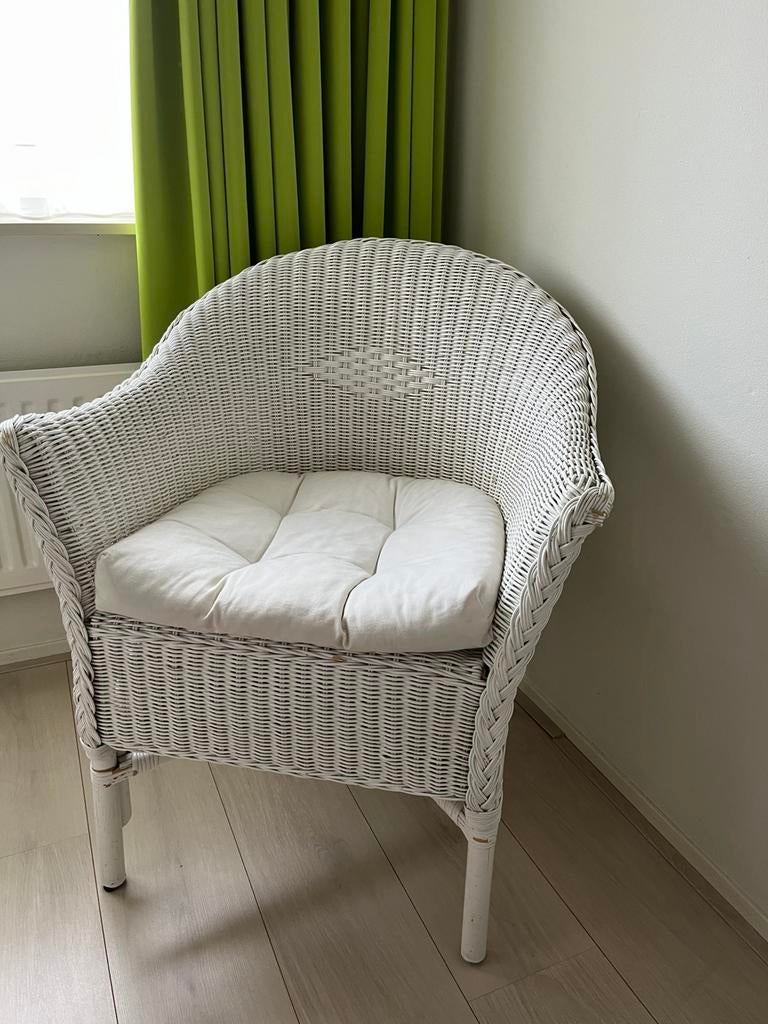 Rieten stoel, Huis en Inrichting, Fauteuils, Ophalen, Gebruikt, Riet of Rotan