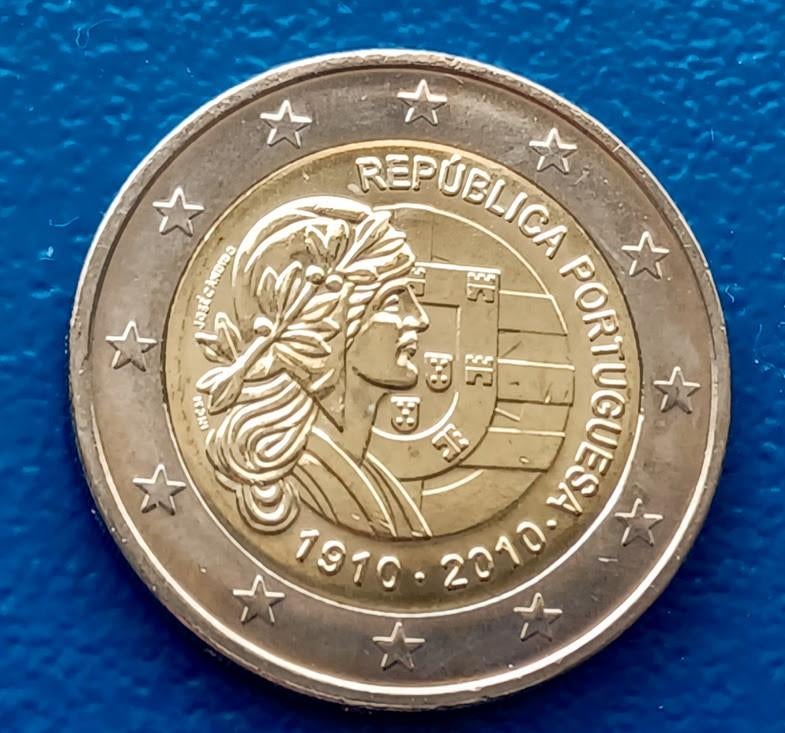 Portugal 2 Euro "Republiek" - 2010, Verzenden, Portugal, 2 euro
