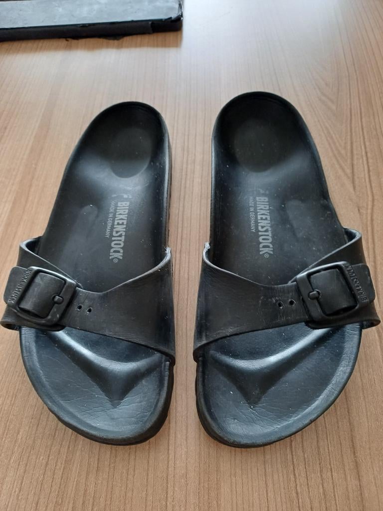 Birkenstock slippers zwart maat 39, Zwart, Ophalen of Verzenden, Gedragen, Birkenstock