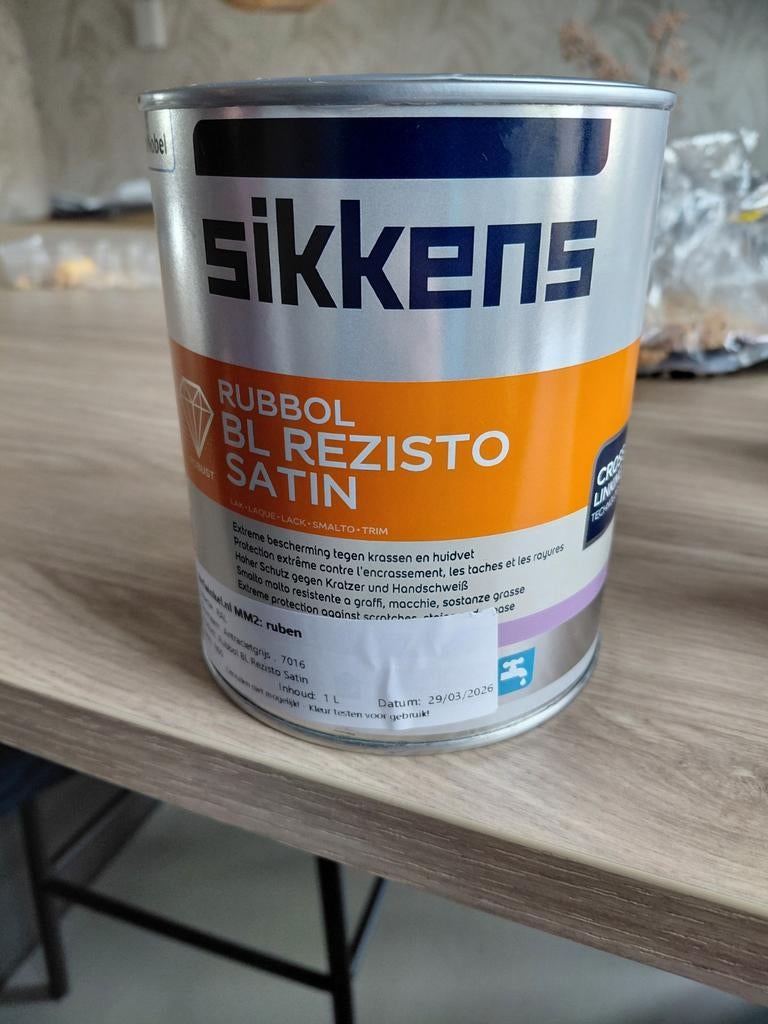 Sikkens Rubbol BL RAL 7016 lakverf 1L nieuw!, Doe-het-zelf en Verbouw, Verf, Beits en Lak, Ophalen of Verzenden, Nieuw, Grijs