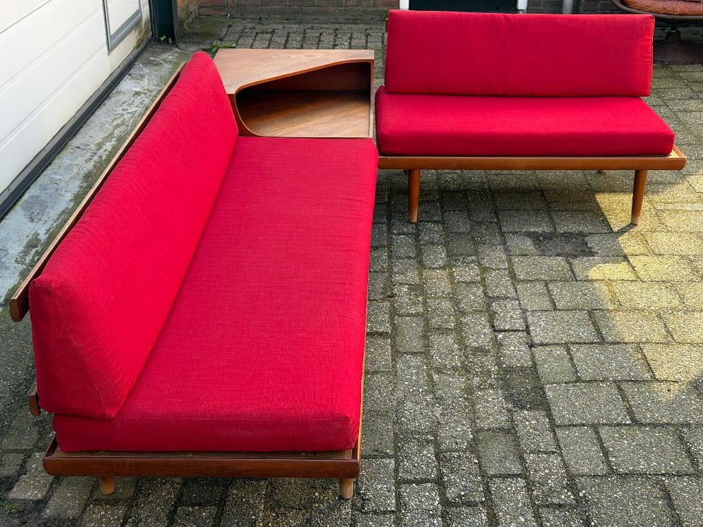 Gustav Bahus Teak Sofa Daybed Slaapbank Vintage Deens Design, Ophalen, Gebruikt, Overige materialen, Hans Wegner Vodder Getama Vitra Eames Togo Retro Moller Bank