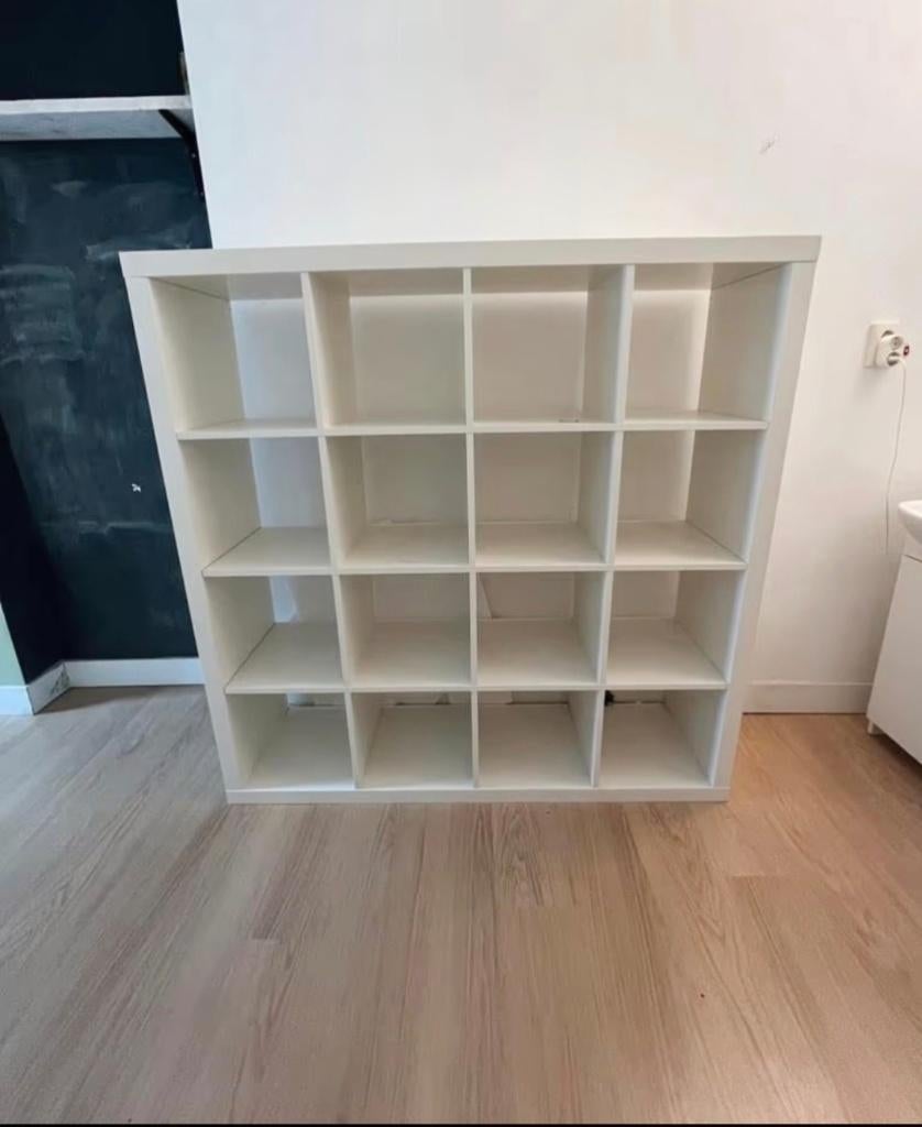 2x 16 vaks ikea kallax expedit open kast vakkenkast 4x4, Ophalen, Gebruikt, 100 tot 150 cm, 5 laden of meer