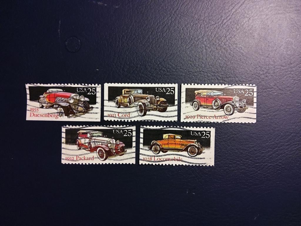 USA Postzegels Klassieke Auto's - Set van 5, Ophalen of Verzenden