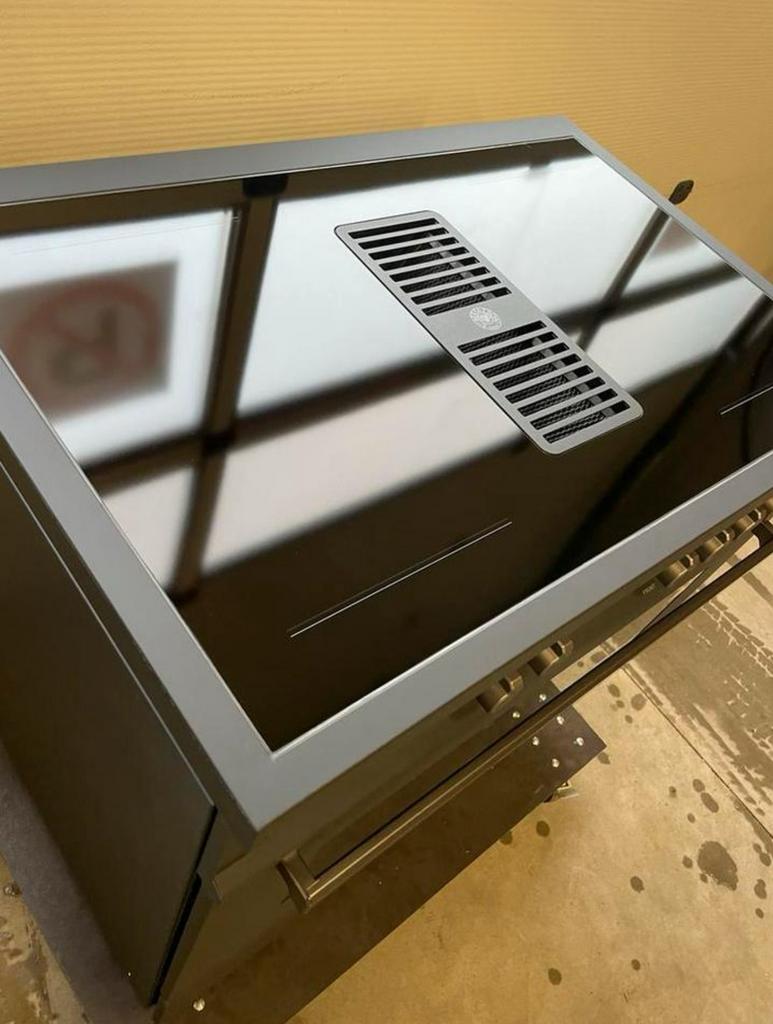 BERTZZONI AIRTEC INDUCTIE FORNUIS MET AFZUIGING Mat Zwart, 60 cm of meer, Nieuw, Energieklasse A of zuiniger, Inductie