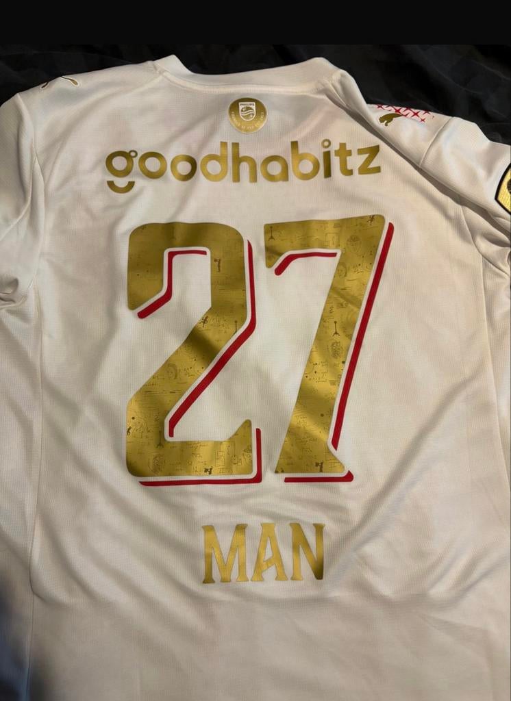 PSV x Efteling shirt met Dennis Man bedrukking, Maat 48/50 (M), Wit, Ophalen of Verzenden, Zo goed als nieuw