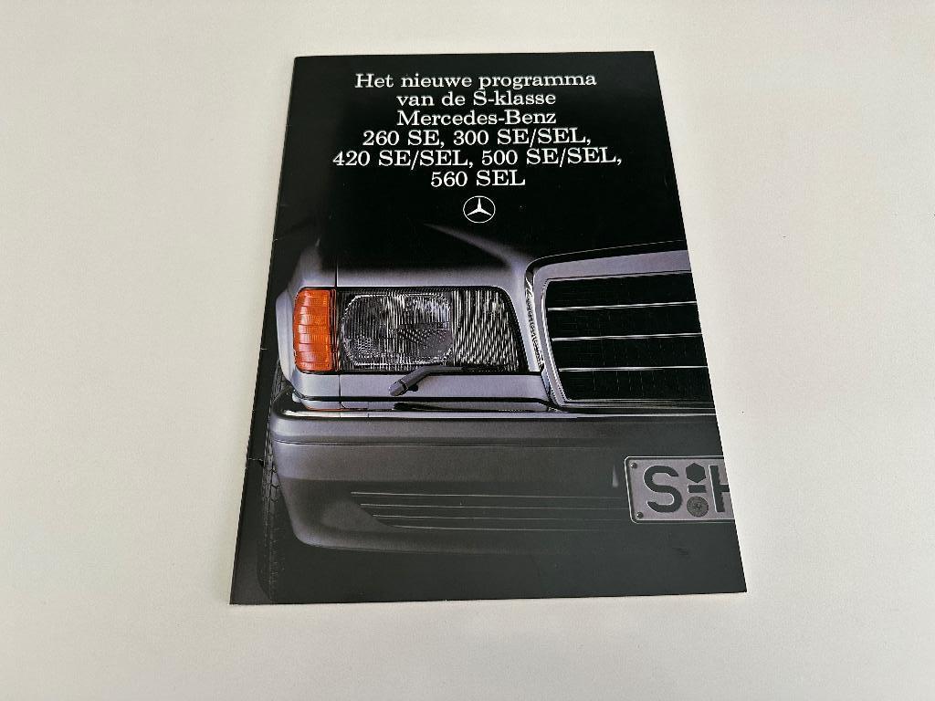 Folder Mercedes S klasse 1986 560 sel 500 420 300 260, Ophalen of Verzenden, Mercedes